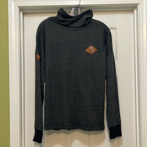 Ski the East - charcoal gray turtleneck jersey - size S - Picture 1 of 7